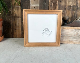 SHIPS TODAY - 7x7 Picture Frame - Foxy Cove Style with Burnished Natural Alder Finish - In Stock - 7 x 7 Square Photo Frame