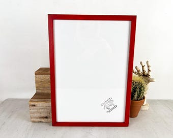 SHIPS TODAY - A3 Size Picture Frame - Peewee Style with Vintage Red Dye Finish - In Stock - 297 x 420 mm - 11.7 x 16.5 inches