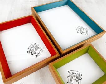 NEW "Park Slope Minus" style in Solid Wash Color of Your Choice - Choose your frame size - 2x2 up to 20x30" - Modern Frame - Free Shipping