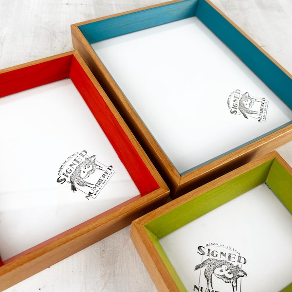 Park Slope Minus style Picture Frame in Solid Wash Color of Your Choice - Choose your size - 2x2 up to 20x30" - Modern Frame - Free Shipping
