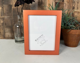 SHIPS TODAY - 6x8 Picture Frame - 1x1 Flat Style with Vintage Copper Metallic Finish - In Stock - 6 x 8 Photo Frame - Rustic Frame