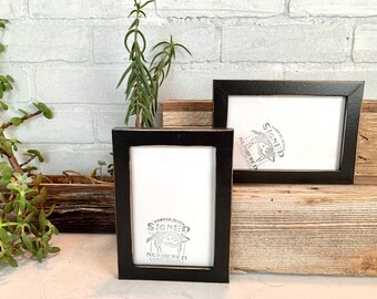 4x6" Picture Frame - SHIPS TODAY - in PeeWee Style with Vintage Black Finish - In Stock - Gallery Frame 4 x 6 inches Black