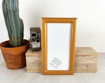 SHIPS TODAY - 5x10" Picture Frame - 1x1 Double Cove Style with Solid Roman Gold Finish - In Stock - 5 x 10 inch Panoramic Photo Frame