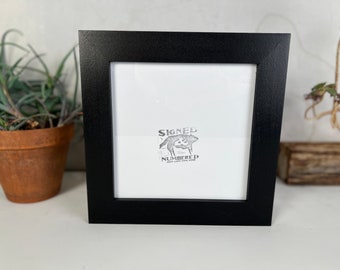 SHIPS TODAY - 8x8" Square Picture Frame - 1.5" Standard Style with Solid Black Finish - In Stock - 8x8 inch Photo Gift Frame Gallery Wall