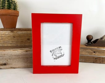 SHIPS TODAY - 5.8x8.2 inch A5 Size Picture Frame - 1.5 Standard Style with Vintage Ruby Red Finish - In Stock - 148 x 210 mm