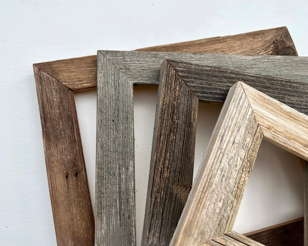 3-Pack, Distressed Wood, 4x4 Photo Frame