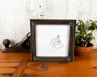 SHIPS RIGHT AWAY - 6x6 Picture Frame in Foxy Cove Style with Vintage Gray Wash Finish - In Stock - 6 x 6 Photo Frames on Sale Grey