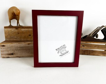 SHIPS TODAY - 8x10 Picture Frame in 1x1 Flat Style with Vintage Wine Finish - In Stock - Modern Frame 8 x 10