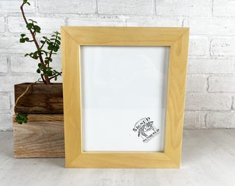 8x10 Picture Frame - SHIPS TODAY - 1.5 inch Standard style with Solid Natural Poplar Finish - In Stock - 8 x 10 Photo Frame