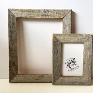 SHIPS RIGHT AWAY - Rustic Natural Reclaimed Cedar Picture Frame In Stock - Choose Your Size - Upcycled Reclaimed Wood Frame- 3x3 up to 16x20