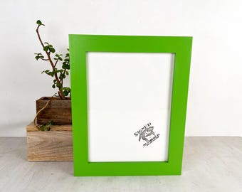 9x12 Picture Frame - SHIPS RIGHT AWAY - 1.5 Standard Style with Solid Pear Finish - In Stock - Handmade Frame 9 x 12 inch size Green