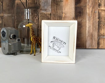 3.75 x 5" Picture Frame - SHIPS TODAY - Park Slope Style with Vintage White Finish - In Stock - 3.75x5 inch Frame