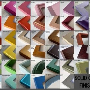 Solid Color of Your Choice in 1x1 Flat Style Choose your frame size: 2x2 up to 18x24 inches Free Shipping image 10
