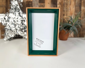 SHIPS TODAY - 6x10" Picture Frame - Park Slope Plus Style with Solid Peacock Green Finish - In Stock - 6 x 10 inch Panoramic Photo Frame