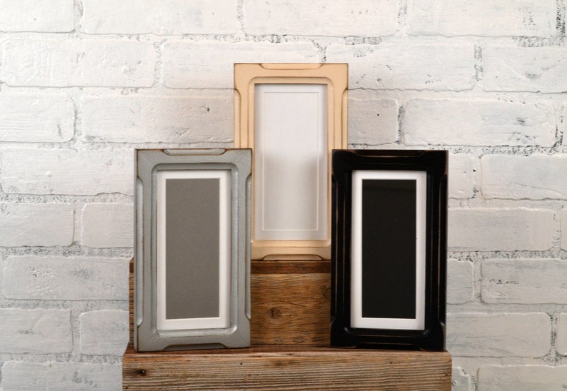 4x8 Picture Frame for 2x6 Photo Booth Strip in Shallow Bones and Color OF YOUR CHOICE Photo Booth Frame 2x6 Wooden Picture Frame image 1