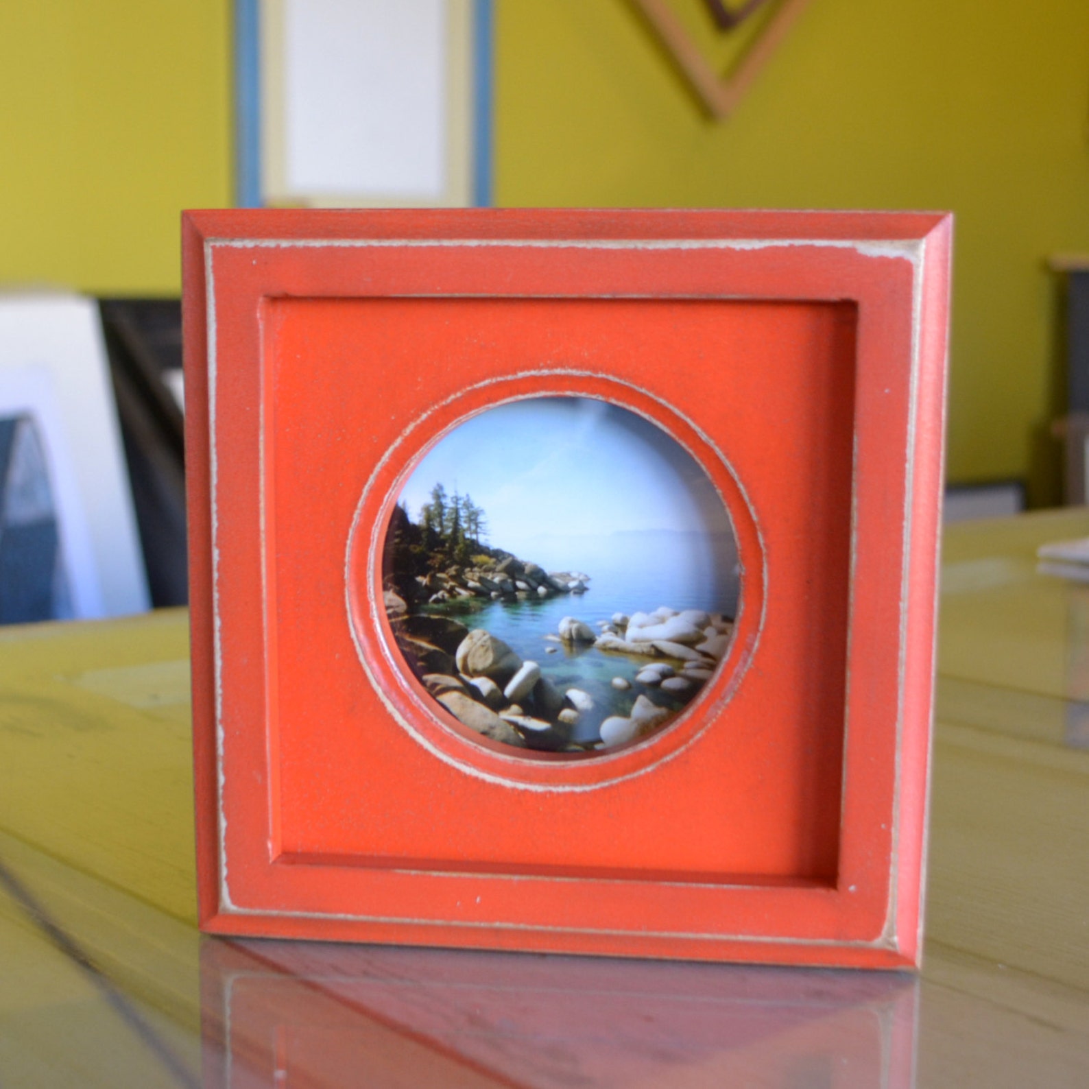 4x4 Circle Opening Picture Frame With Outside Cove Build up Etsy
