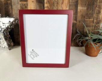 SHIPS TODAY - 10x12 Picture Frame in 1x1 Flat style with Vintage Wine on Walnut Finish - In Stock 10 x 12 inch Wood Frame