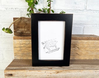 4x6 Picture Frame in 1x1 Flat Style with Vintage Black Finish - IN STOCK - Same Day Shipping - 4 x 6 Photo Frame Black