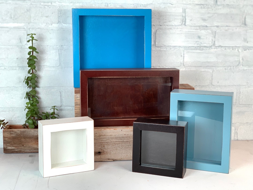 Handmade Shadow Box Frame  Holds up to 1.3 Inches Deep With