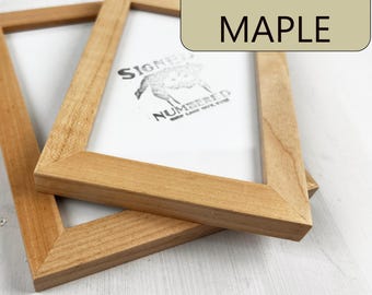 SHIPS RIGHT AWAY - 4x6, 5x7, 6x6, 6x8, 8x10, 11x14 - Choose Your Size - Peewee Style in Natural Maple Hardwood - In Stock