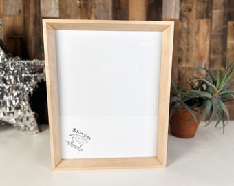 SHIPS RIGHT AWAY - 11x14" Picture Frame - Park Slope style with Solid Natural Maple Finish - In Stock - 11 x 14 Handmade Frame