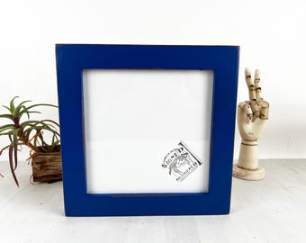 SHIPS RIGHT AWAY - 9x9 Square Picture Frame - Mountain Dandy Reclaimed style with Vintage Blueblood Finish - In Stock 9 x 9" Photo Frame