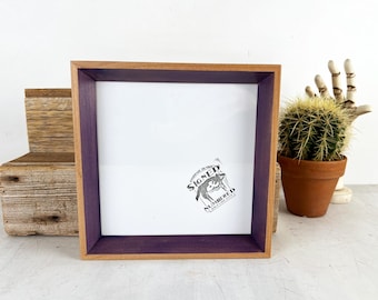 SHIPS TODAY - 8x8" Picture Frame - Park Slope Style Minus Alder Style with Deep Purple Wash  Finish - In Stock - 8 x 8 Square Photo Frame