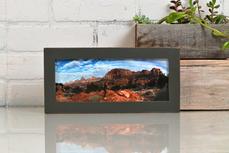 4x10 Picture Frame In 1x1 Flat Style With Vintage Sable Image 0