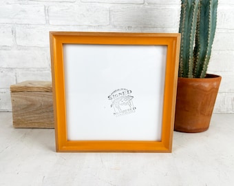 SHIPS TODAY - 8x8 Square Picture Frame in Foxy Alder Minus Style with Orange Wash Finish - In Stock - 8 x 8 Photo Frame