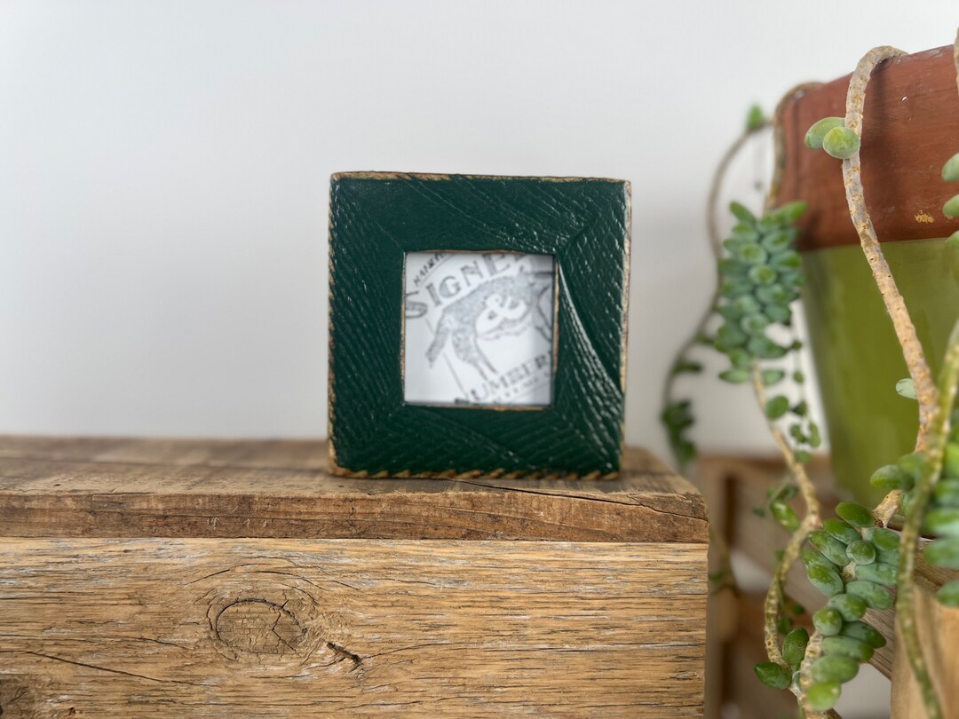 SHIPS TODAY - 2x2 Inch Square Picture Frame - 1x1 Roughsawn Reclaimed ...