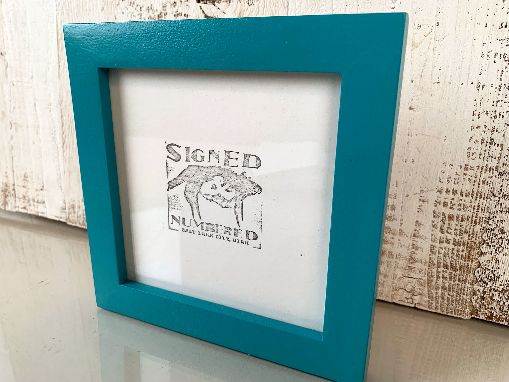 6x6 Picture Frame in Solid Turquoise Finish 1x1 Flat Style IN STOCK Same Day Shipping 6 x
