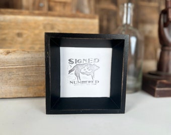 SHIPS TODAY - 4x4 Solid Hardwood Frame - Park Slope Style with Vintage Black Finish - In Stock - Square 4 x 4 Picture Frame Modern