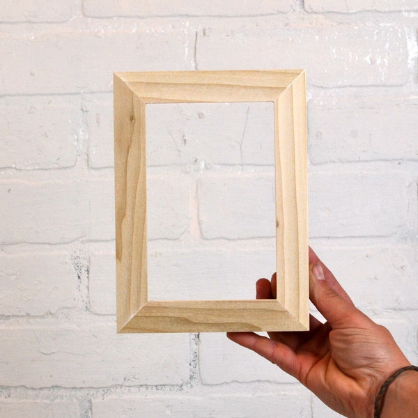 Blank Picture Frames for Artists - 1x1 Flat Natural Poplar Style - Choose Your Size and Quantity - Bulk Discount Wholesale Frames