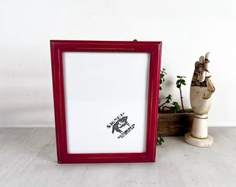 SHIPS TODAY - 8x10 Picture Frame in 1x1 Double Cove Style with Vintage Cerise Pink Finish - In Stock - 8 x 10 Photo Frame