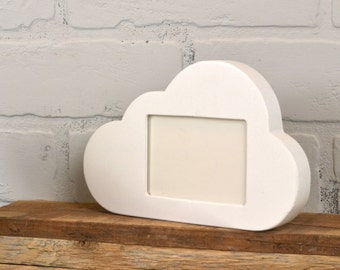 3x4 Cloud Shape Picture Frame in Solid COLOR of YOUR CHOICE - 3 x 4 inch Landscape Table Top or Wall Hanging Picture Frame Sonogram Photo