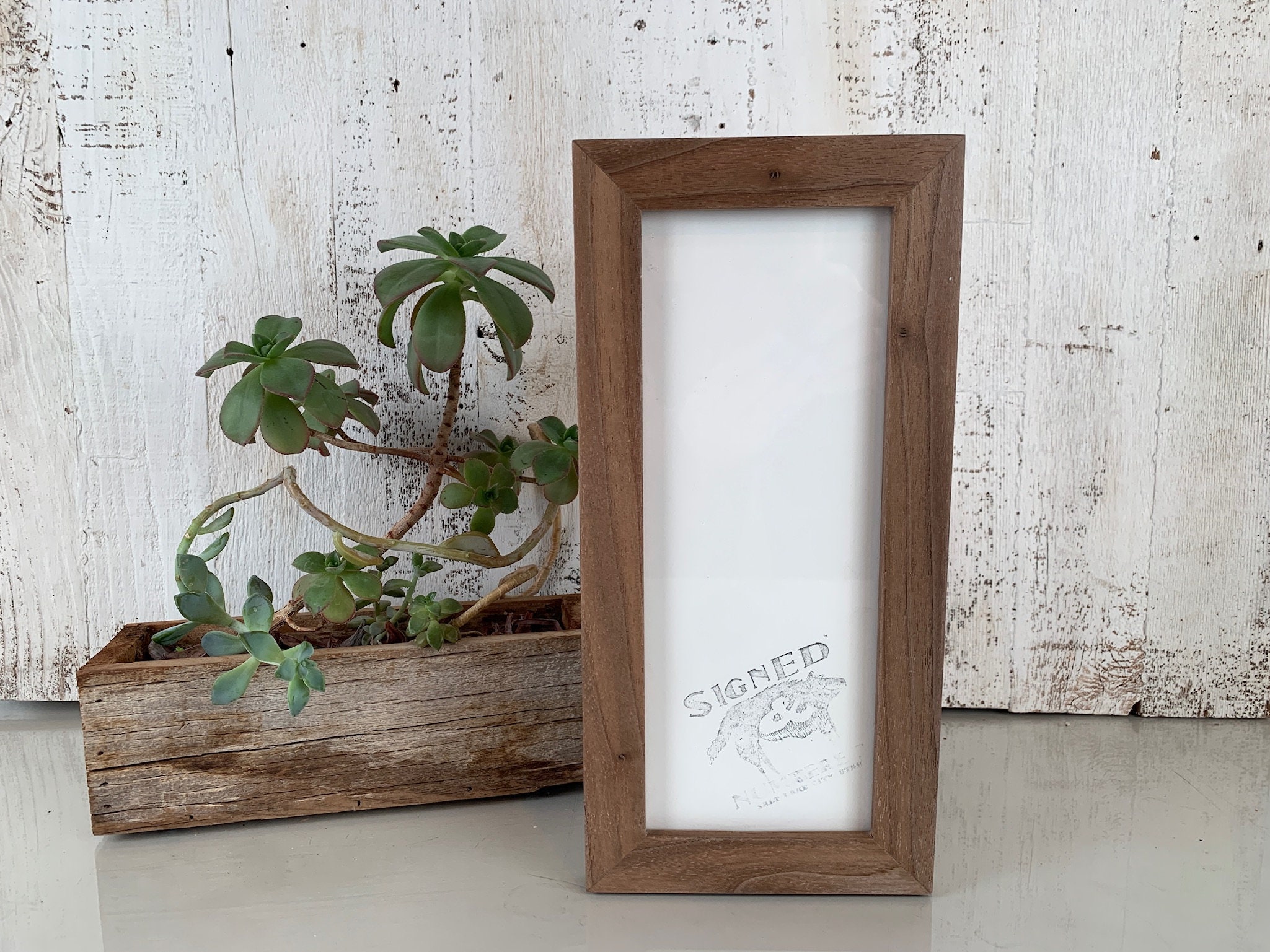 4x10 Picture Frame in 1x1 Flat Style built from Solid Natural Walnut