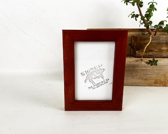 4x6 Picture Frame - SHIPS TODAY - 1x1 Flat Style with Solid Wood Tone Finish - In Stock - 4 x 6 Photo Frame Brown