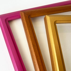 2 Color Base Frame Solid Color of Your Choice in 1x1 Double Cove Style Choose Your Frame ...