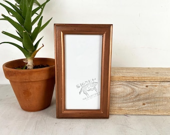 SHIPS TODAY - 4x8 Picture Frame - 1x1 Double Cove Style with Weathered Copper Finish - In Stock - 4 x 8 Photo Frame