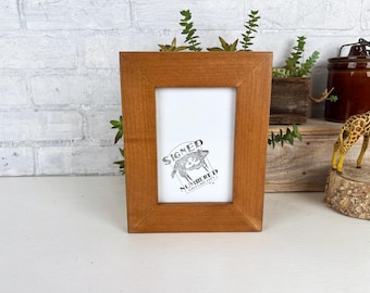 SHIPS TODAY - 4x6 Picture Frame - 1.5" Solid Alder with Vintage Toasty Brown Finish - In Stock - 4 x 6 Photo Frame Rustic