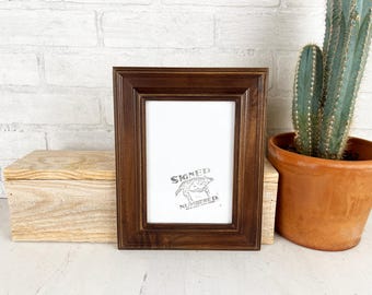 SHIPS TODAY - 5x7" Picture Frame - Diplomat Style with Vintage Dark Wood Tone Finish - In Stock - 5 x 7 Photo Frame Classic Decor
