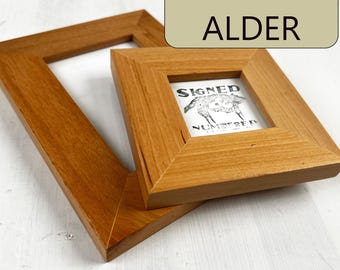 SHIPS RIGHT AWAY - 4x6, 5x7, 6x6, 6x8, 8x10, 11x14 - Choose Your Size - 1.5 Standard Style in Natural Alder Hardwood - In Stock