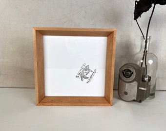 SHIPS TODAY - 8x8" Picture Frame - Park Slope Style on Solid Natural CHERRY Wood - In Stock - 8 x 8 Square Photo Frame