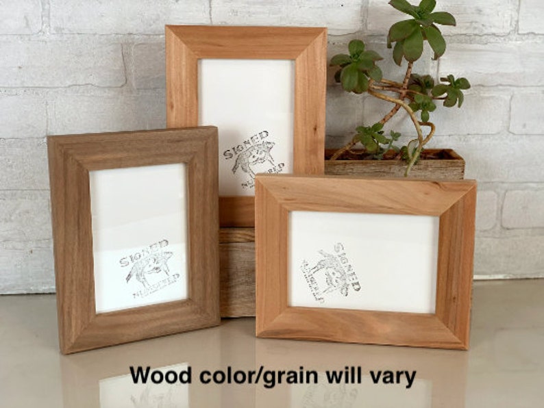 Solid Natural WILLOW Wood Picture Frame 1.5" Wide Style Choose your frame size 2x6, 2x2 up to 24x36 inches image 2