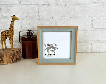 SHIPS TODAY - 5x5 Square Picture Frame - Foxy Minus Alder Style with Homestead Wash - In Stock - 5 x 5 Photo Solid Wood Frame Green