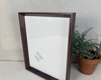 SHIPS RIGHT AWAY - 11x14" Picture Frame - Park Slope style with Vintage Mahogany Finish - In Stock - 11 x 14 Handmade Frame Brown