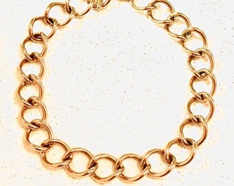 Vintage 70s Monet Statement Gold-tone Chain necklace - Toggle Closure - 18”