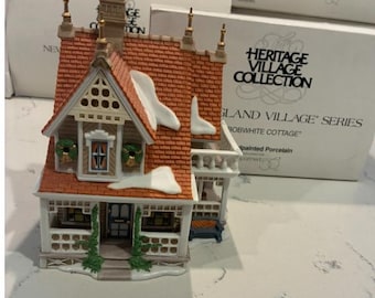 Dept 56 New England Bobwhite Cottage Org Bx