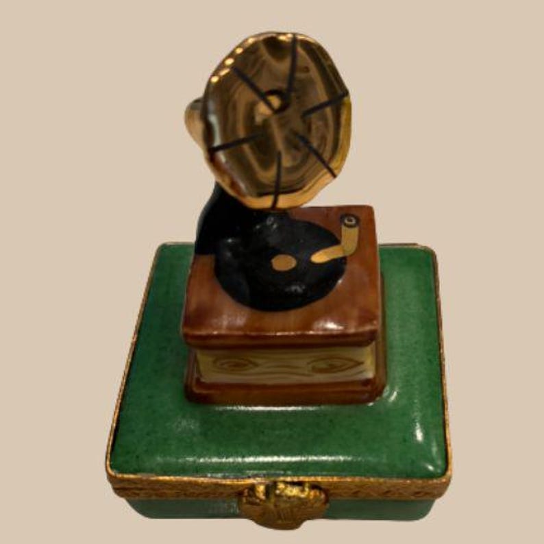 Limoges trinket box record player