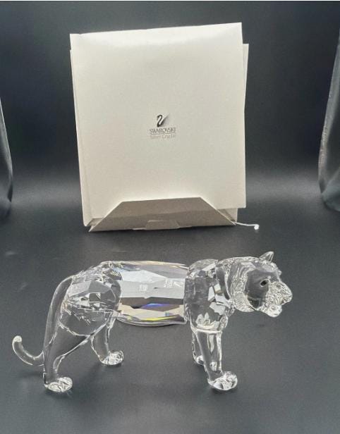 Swarovski Crystal Figurines Tiger - Etsy